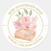 Rose Soap label ラウンドシール (正面)