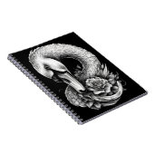 "Rose Swan" Floral Art Spiral Notebook ノートブック (右側)