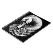 "Rose Swan" Floral Art Spiral Notebook ノートブック (左側)