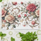 Rose Symphony キッチンタオル (折り畳み)