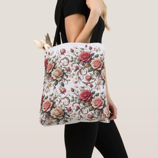 Rose Symphony トートバッグ (クローズアップ)