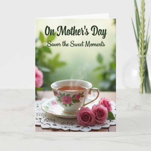 Rose Tea Mothers Day Card カード (正面)