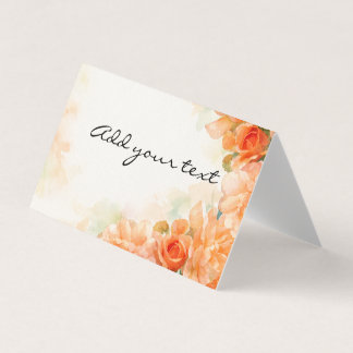 Rose themed wedding place setting card 名刺