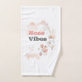 Rose Vibes – 美しい花のモチーフ バスタオルセット (ハンドタオル)