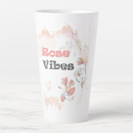 Rose Vibes – Aesthetic Floral Mood カフェラテマグ