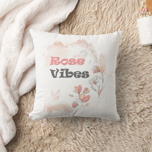 Rose Vibes – Aesthetic Floral Mood クッション (ブランケット)