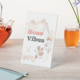 Rose Vibes – Aesthetic Floral Mood 台座サイン