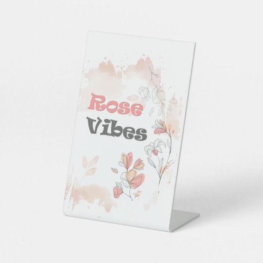 Rose Vibes – Aesthetic Floral Mood 台座サイン (正面)