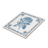 rose vintage bleue タイル (側面)