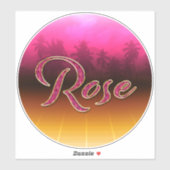 Rose Vorname Name golden pink Aufkleber Sticker シール (シート)