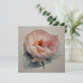Rose Watercolor Painting  招待状 (スタンド正面)