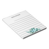 Rose watercolour  Mom Personalized Name  ノートパッド (アングル)