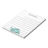 Rose watercolour  Mom Personalized Name  ノートパッド (回転)