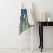 Rose Web on Gradient Blue Sherpa Blanket シェルパブランケット (インサイチュ)