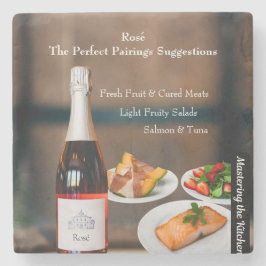 Rosé Wine Food Pairing/Wine Lover Kitchen Gift ストーンコースター
