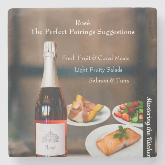 Rose Wine Pairing Guide/Mastering the Kitchen ストーンコースター (正面)