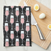 Rose Wine Pattern キッチンタオル (四つ折り)