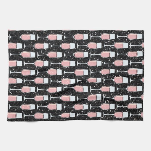 Rose Wine Pattern キッチンタオル (横)