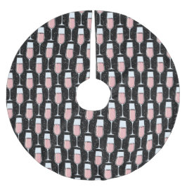 Rose Wine Pattern ブラッシュドポリエステルツリースカート