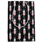 Rose Wine Pattern ミディアムペーパーバッグ (正面)