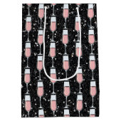 Rose Wine Pattern ミディアムペーパーバッグ (裏面)