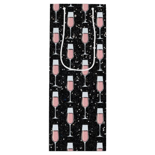 Rose Wine Pattern ワインギフトバッグ (正面)