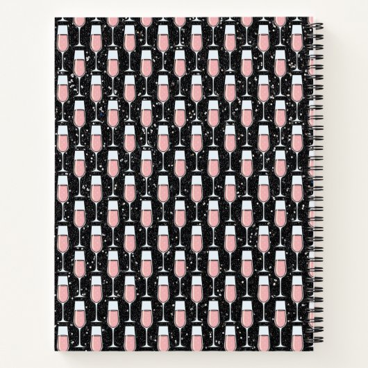 Rose Wine Pattern - Wine Diaries ノートブック (裏面)