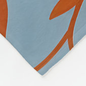 Rose With Warm Tones Of Orange And Rust フリースブランケット (角)