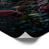 Rose Wolf Midnight Garden ポスター (角)