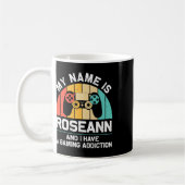 Roseann Gift Name Personalized Funny Gaming Geek B コーヒーマグカップ (左)