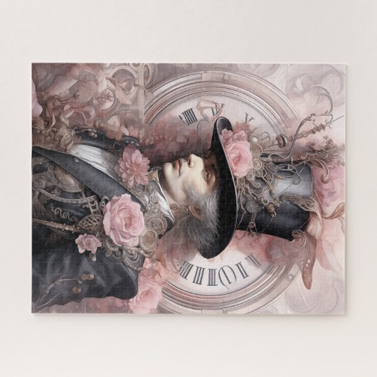 Roseate Engineer: Pink Steampunk Inventor ジグソーパズル (横)