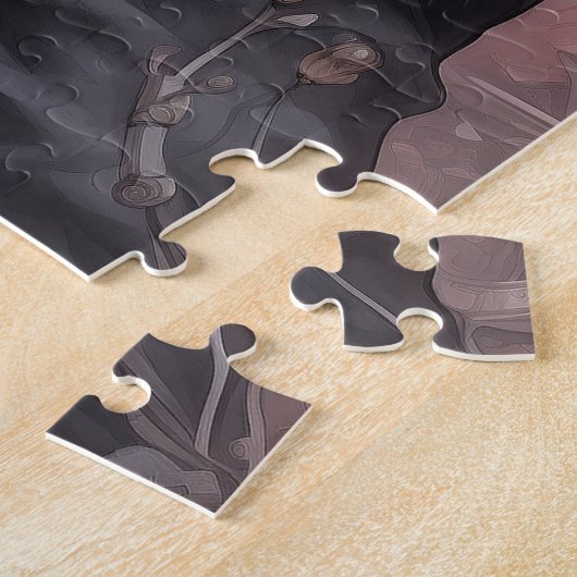 Roseate Engineer: Pink Steampunk Inventor ジグソーパズル (側面)