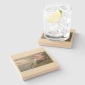 Roseate Spoonbill（オードボンのアメリカの鳥から） ストーンコースター (横)