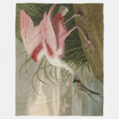 Roseate Spoonbill(オードボンのアメリカの鳥から) フリースブランケット (正面)