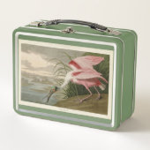 Roseate Spoonbill(オードボンのアメリカの鳥から) メタルランチボックス (正面)