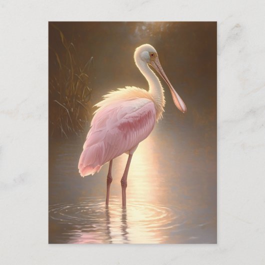 Roseate Spoonbill ポストカード (正面)