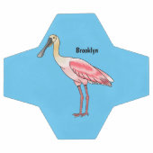 Roseate spoonbill bird cartoon illustration サッカーボール (フラット)