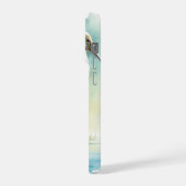 Roseate Spoonbill Watercolor REF97 - Watercolor iPhoneケース (左側面)