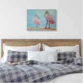 ROSEATE SPOONBILLS IN FLORIDA Canvas Print キャンバスプリント (インサイチュ (寝室))