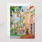 Roseau, la ville tropicale de la Dominique ポストカード (正面/裏面)
