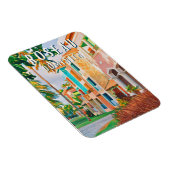 Roseau, la ville tropicale de la Dominique マグネット (右側)