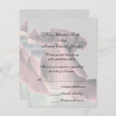 Rosebudエレガントの応結婚答RSVPカード 出欠カード (正面/裏面)