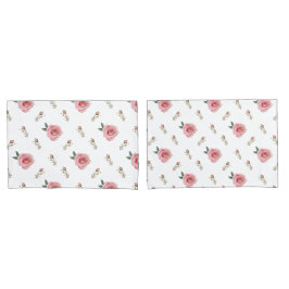 Rosebud Bloom Pillow Cases  Double-Sided Floral  枕カバー