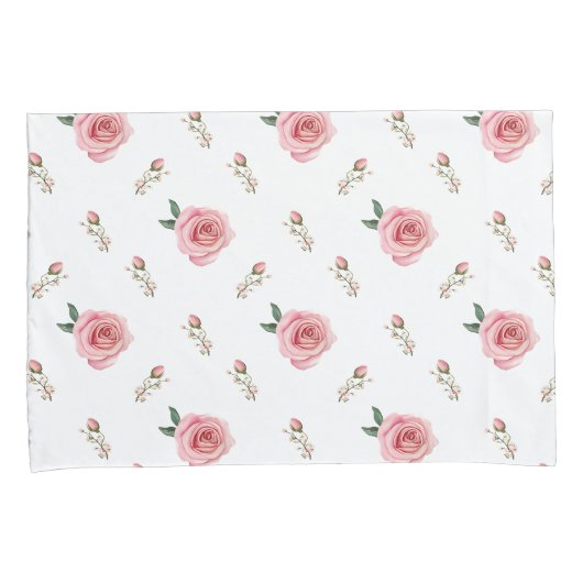 Rosebud Bloom Pillow Cases  Double-Sided Floral  枕カバー (正面右)