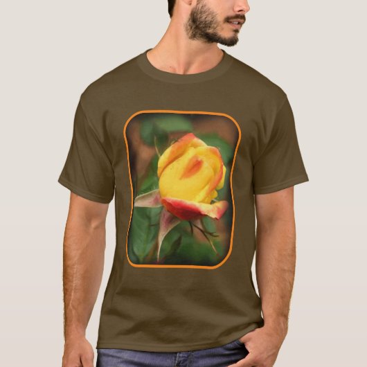 Rosebud Floral Art Photo Painting  Tシャツ (正面)
