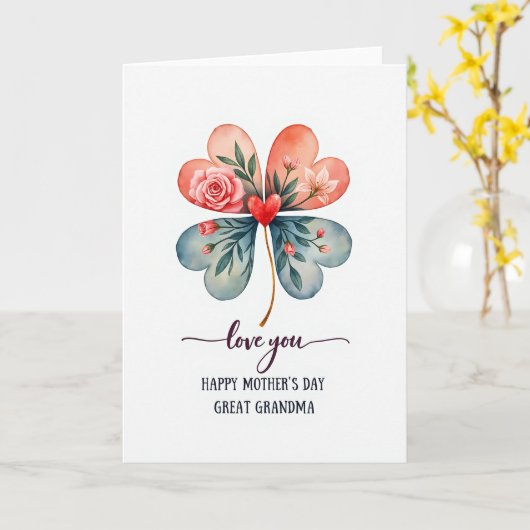 Rosebud Great Grandma Card カード (黄色い花)