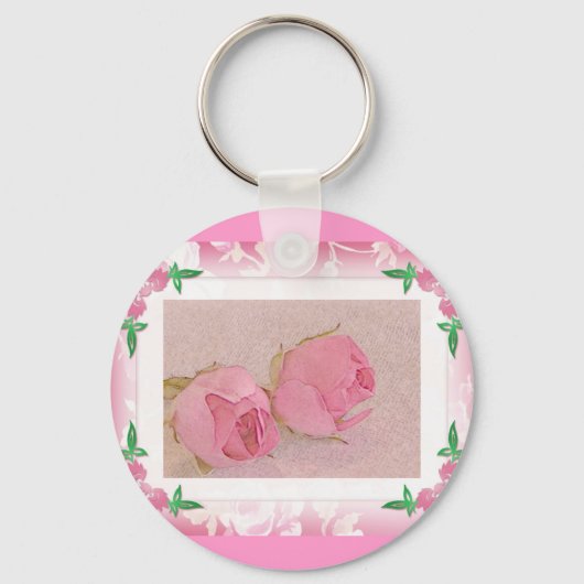 Rosebud Keychain...結婚式の引き出物 キーホルダー (正面)