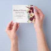 RoseBudgetエレガント招待状は結婚式に。 チラシ (手)
