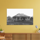 Roseburg、またはウェストサイドパブリックスクールのビュー キャンバスプリント (インサイチュ (リビング))