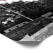 Rosedale Memorial Arch and Flag，カンザスシティー， BW ポスター (角)